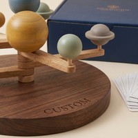 Model Orbit Tata Surya Kayu OEM Kustom Delapan Planet Mainan Astronomi Kognitif Montessori Panduan Mencocokkan Konstelasi