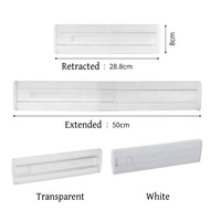 Separadores de Cajones Expandibles de Plástico Transparente Grueso |   Organizador de longitud ajustable |   Separadores para Armarios de Cocina, Armarios y Cómodas
