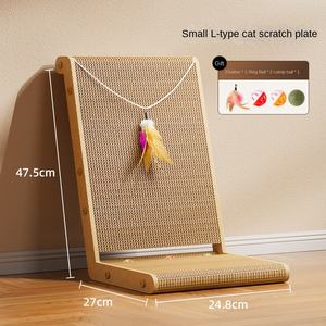 Nuovo Tiragraffi per Gatti a Forma di L da Parete con Cartone Ondulato, Stile Semplice, 1,0 kg - Arredo per Affilare le Unghie dei Gatti - Product Image 6