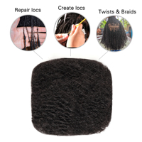 | Cheveux humains afro crépus en vrac |   Cheveux humains afro crépus en vrac de 8 à 28 pouces, mèches naturelles pour extensions de locs et tresses