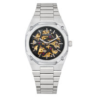 Montres pour hommes Amovan, montre mécanique squelette en acier inoxydable étanche à remontage automatique pour hommes, cadran de luxe X
