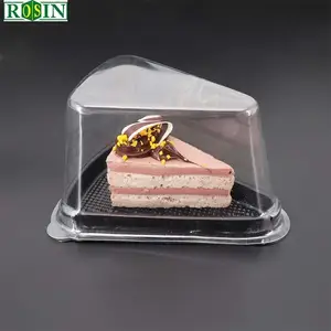 Custom Triangular Blister Plastic Packaging Clear Cake Box