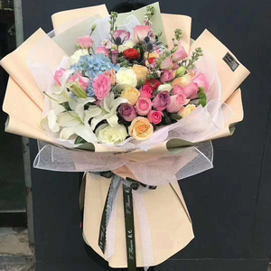 จีนโรงงาน60เซนติเมตร X 10เมตรดอกไม้บรรจุกระดาษแข็งสีห่อกระดาษม้วนสำหรับตกแต่ง - Product Image 3