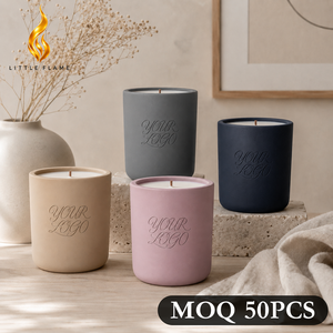 Bougie parfumée en verre avec logo personnalisé en relief, parfum thé blanc <span class=keywords><strong>et</strong></span> rose, écologique, faite à la main, pour la maison, Diwali, <span class=keywords><strong>fête</strong></span> <span class=keywords><strong>des</strong></span> pères - Product Image 1