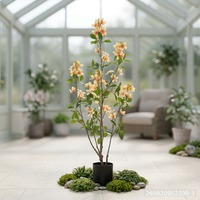 Pohon Gardenia Buatan 90cm dalam Pot, Tanaman Bunga Palsu Berbunga, Plastik, Dekorasi Rumah, Hotel, Pernikahan