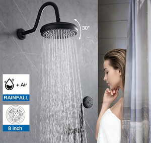 Juego de grifería de <span class=keywords><strong>ducha</strong></span> de lluvia montado en la pared, acabado en oro cepillado, accesorio de grifería de baño de latón, juego de <span class=keywords><strong>ducha</strong></span> de lluvia - Product Image 5