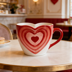 LovingHome Cadeau <span class=keywords><strong>Saint</strong></span>-<span class=keywords><strong>Valentin</strong></span> Mignon <span class=keywords><strong>Mug</strong></span> en céramique en forme de cœur avec anse en cœur, compatible micro-ondes, pour cadeaux - Product Image 3