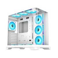 Type C Tempered Glass Full Tower Gaming Case ATX Computer Gamer PC Casing Custom LOGO Accessories Side Panel Window desktop case
