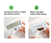 Termómetro Higrómetro Digital LCD con Pronóstico del Tiempo, Reloj Despertador Electrónico Moderno y Bonito