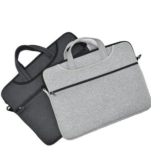 Logotipo personalizado Durable Slim Zipper 13 <span class=keywords><strong>14</strong></span> 15,6 pulgadas Notebook Chromebook Computer Case Neopreno Laptop <span class=keywords><strong>Sleeve</strong></span> Tote Bag con asa - Product Image 1
