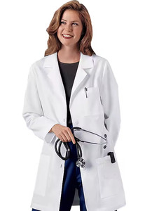 Venta directa de fábrica Mujeres Química clásica Laboratorio Bata Uniformes de hospital Uniforme médico Poliéster Blanco/Algodón - Product Image 3
