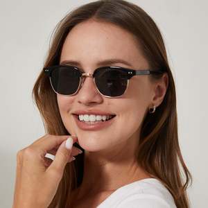 Lunettes de soleil polarisées UV400 TR90 à demi-monture avec rivets, monture en acétate, personnalisables avec logo, pour hommes et femmes, idéales pour la conduite - Product Image 1