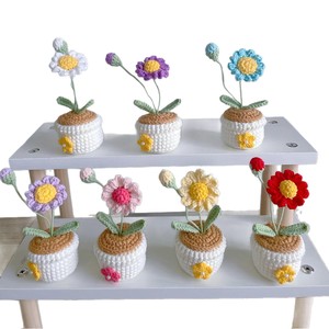 Planta en Maceta de Ganchillo Amigurumi, Mini Cactus en Maceta Colorida, Linda Decoración de Escritorio para el Hogar, Oficina o Estante - Product Image 5