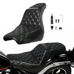 Asiento de Motocicleta Personalizado Tipo Rombo para Conductor y Pasajero, Compatible con Harley Softail Street Bob FXBB <span class=keywords><strong>FXBBS</strong></span> 2018-2023 Softail Standard FXST - Product Image 3