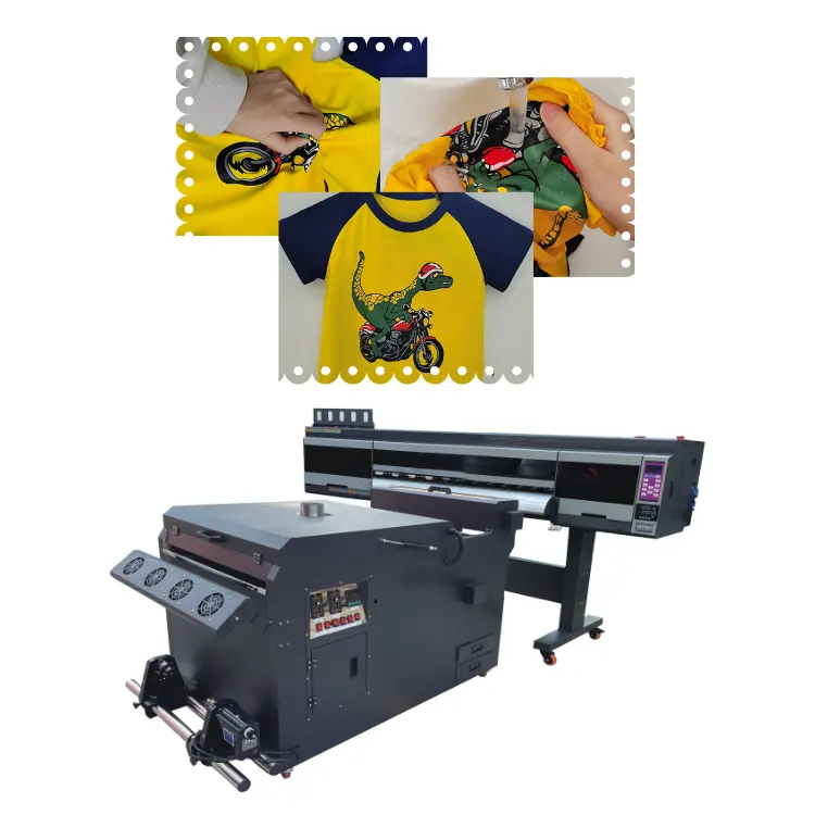 धावक यूवी DTF प्रिंटर के साथ 60cm फ्लोरोसेंट मुद्रण चार printhead के लिए I3200 9 रंग मुद्रण