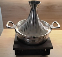 Ensemble de marmites inclinées de style tajine en acier inoxydable à 3 couches