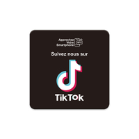 Plaque NFC étanche en PVC sur mesure 80mmX80mm pour avis TikTok – Augmentez vos évaluations