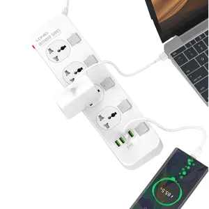 LDNIO SK4466 UK Flat Plug Waterproof Power Strip Extension Power Socket with 4 OUTLETS 4 USB PORTS Power Strip Manufacturer