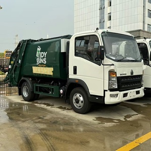 Low Price HOWO 4x2 6m3 Manual Transmission Diesel Motor Small <b>Waste</b> Collection Garbage Compactor Truck for Sale - Product Image 1