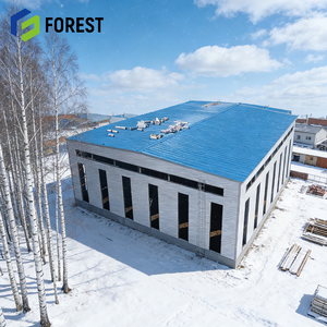 Bâtiment d'entrepôt/atelier préfabriqué en acier ondulé isolé, conception personnalisée, construction rapide, utilisation pour centre commercial/appartement, garantie 5 ans - Product Image 1