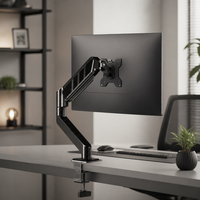 Support de bureau pour moniteur unique, robuste et orientable, optimisé pour la stabilité et la valeur, pour une configuration de bureau fiable