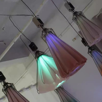Lustre interactif décoratif à fleurs mécaniques à induction, avec ouverture et fermeture automatiques pour hall