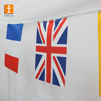 Guirlande de fanions réutilisable, personnalisable avec logo, fanions triangulaires en polyester pour décoration
