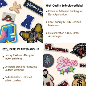 Brand Logo <strong>Patches</strong> with Merrow Border for Garment Accessories (OEM Supported) - Product Image 3