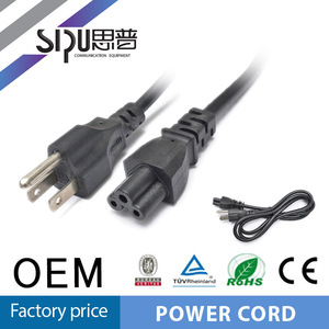 Cordon d'alimentation d'extension SIPU 2026 en cuivre, fabrication en usine, vente en gros, NEMA C15 USA avec extrémité IEC pour ordinateur - Product Image 4