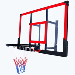 Wall Mounted Basketball Hoop Shatter Proof PC Backboard And Rim With Bracket Outdoor Portable Basketball Backboard For Sport