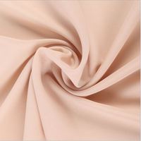 Tissu en laine de pêche 100% polyester pour abaya noire arabe / coréenne pour hijab, tissu en mousseline de chiffon, tissu pour foulard arabe