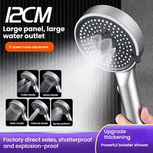 Venta directa de fábrica, cabezal de ducha de cascada de Panel grande de 12CM, cabezal de ducha de modo de 5 velocidades para Baño - Product Image 3