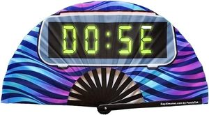 พัดไม้ไผ่แกะสลักลายแบบพับได้รุ่นใหม่ พัดไม้ขนาดใหญ่ พกพาสะดวก เหมาะสำหรับงานเทศกาล - Product Image 4