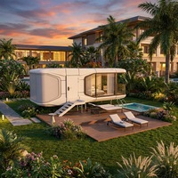 Maison capsule préfabriquée certifiée CE, maison modulaire ADU, mini-maison pour suite d'hôtes dans la cour