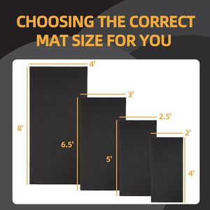 Tapete para Bicicleta Peloton y Caminadora Elíptica, PVC de 6mm, 36x78 Pulgadas, Antideslizante, Moderno, Acolchado, Lavable, Resistente a las Manchas, para el Cuidado de los Pies - Product Image 5