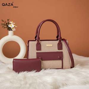 <span class=keywords><strong>QAZA</strong></span> Sac à Main Bandoulière Designer Femme Color-Block Tendance, Sac Épaule 2-en-1 pour Dames - Product Image 1