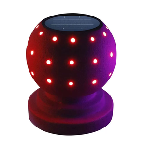 Barrera de Bolas de Piedra Luminosa <span class=keywords><strong>Solar</strong></span>, <span class=keywords><strong>Bloqueador</strong></span> de Caminos LED <span class=keywords><strong>con</strong></span> Energía <span class=keywords><strong>Solar</strong></span> para Decoración de Paisajes de Plazas Comerciales - Product Image 2