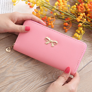 Hot Sale Women's Korean Style PU Leather Wallet Fashionable RFID Feature Card Holder Nylon Lining Zipper <strong>Long</strong> Clutch <strong>Purse</strong> - Product Image 3