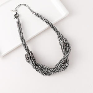 قلادة كايمي <span class=keywords><strong>2026</strong></span> العصرية، مجوهرات شعبية بتصميم عتيق متعدد الطبقات، سلسلة معدنية ملفوفة مع خرز، قلادة ماسية، إكسسوارات - Product Image 3