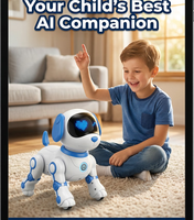 Robot chien intelligent sino-britannique, jouet électrique en plastique pour enfants, simulation programmable, compagnon de jeu - Vente flash