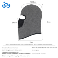 Pasamontañas Térmico de Forro Polar, Unisex, Cortavientos, Cubre Rostro Completo, Máscara Facial para Esquí, Running, Ciclismo y Actividades Invernales