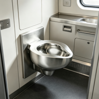 Toilette murale moderne en acier inoxydable 304 avec siphon en P, durable pour les toilettes publiques et les prisons