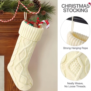 Chaussettes <span class=keywords><strong>de</strong></span> <span class=keywords><strong>Noël</strong></span> personnalisées avec nom brodé, chaussettes tricotées grande capacité pour accrocher au cheminée, cadeau <span class=keywords><strong>de</strong></span> <span class=keywords><strong>Noël</strong></span> - Product Image 6