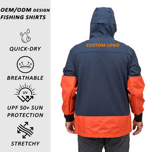 Chaqueta de lana personalizada cortavientos Softshell táctico al aire libre para hombre impermeable senderismo polar Safari media cremallera chaquetas de pesca - Product Image 2