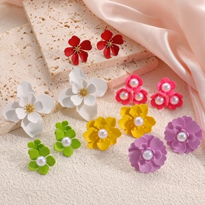 Pendientes de Flor Nuevos de Jingciren Boutique, Personalizados, Combinables con Todo, Largos y Elegantes, Pendientes de Moda en Internet - Product Image 2