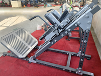 Machine à Squat Hack à Charge Libre 45 Degrés avec Coussin d'Épaule pour Salle de Sport Commerciale, Équipement d'Entraînement de Force en Acier Robuste et Réglable