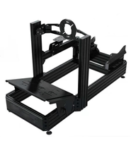 Simulateur de conduite, finition en peinture en poudre anodisée, profilés en aluminium carrés 4080, encadrement personnalisable, pliage, découpe, soudage