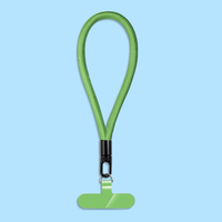 Lanière universelle pour téléphone portable Corde de dragonne courte rotative avec attache de téléphone Clip de patch Anti-perte Bracelet Corde