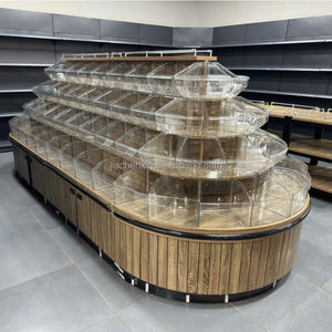 Nouveau design étagères en bois table de récipient de collation en vrac pour supermarché et magasin de collation présentoir à collation - Product Image 6