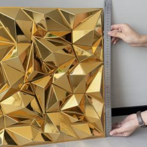 Pannelli murali in PVC placcato oro 3D pannelli murali decorativi lucidi adatti per <span class=keywords><strong>locali</strong></span> commerciali - Product Image 5